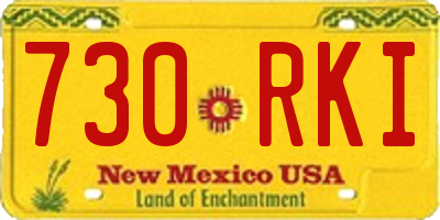 NM license plate 730RKI