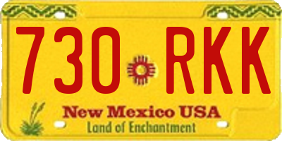 NM license plate 730RKK