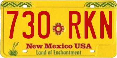 NM license plate 730RKN