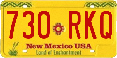 NM license plate 730RKQ
