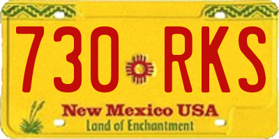 NM license plate 730RKS