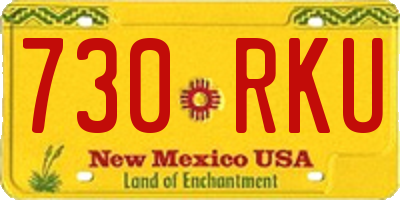 NM license plate 730RKU