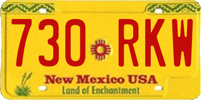 NM license plate 730RKW