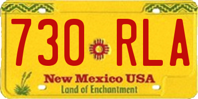 NM license plate 730RLA