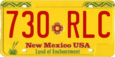 NM license plate 730RLC
