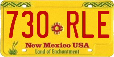 NM license plate 730RLE