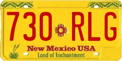 NM license plate 730RLG