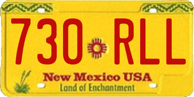 NM license plate 730RLL