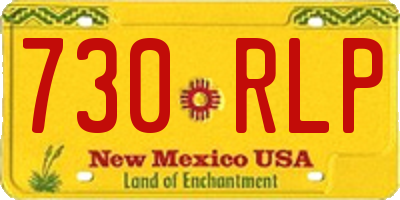 NM license plate 730RLP