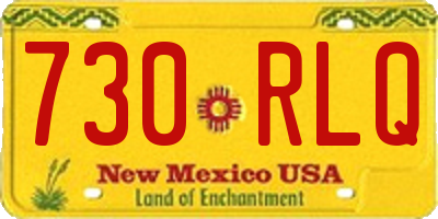 NM license plate 730RLQ
