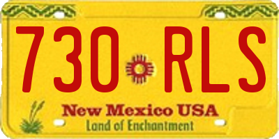 NM license plate 730RLS