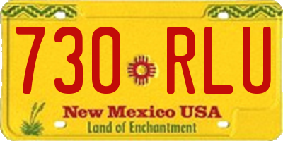 NM license plate 730RLU