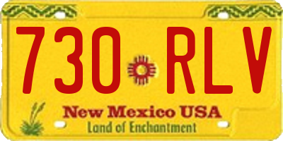 NM license plate 730RLV
