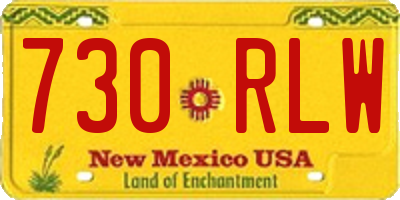 NM license plate 730RLW