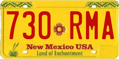 NM license plate 730RMA