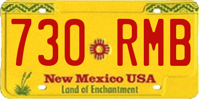 NM license plate 730RMB