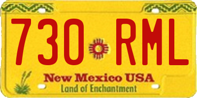 NM license plate 730RML