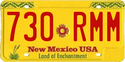 NM license plate 730RMM