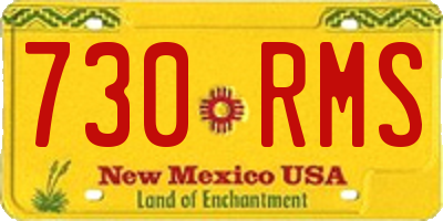 NM license plate 730RMS