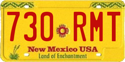 NM license plate 730RMT