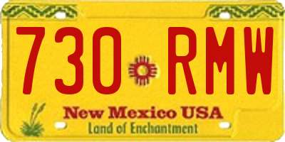 NM license plate 730RMW