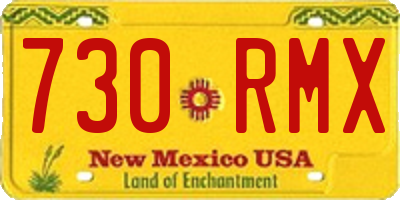 NM license plate 730RMX