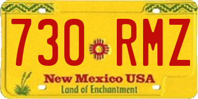 NM license plate 730RMZ