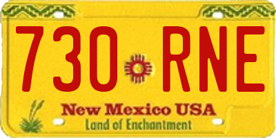 NM license plate 730RNE