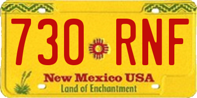 NM license plate 730RNF