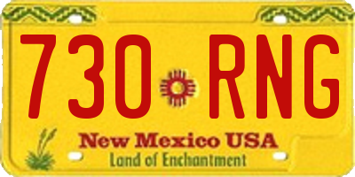 NM license plate 730RNG