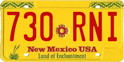 NM license plate 730RNI