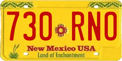 NM license plate 730RNO