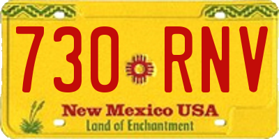 NM license plate 730RNV