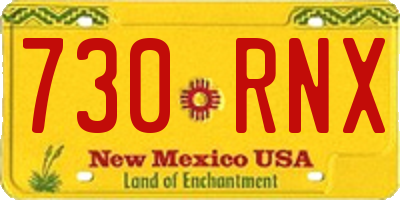 NM license plate 730RNX