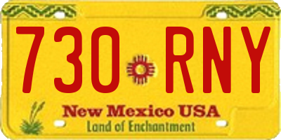 NM license plate 730RNY