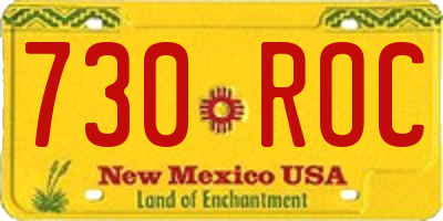 NM license plate 730ROC