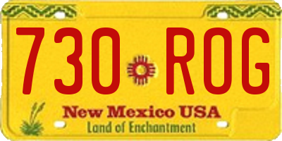 NM license plate 730ROG