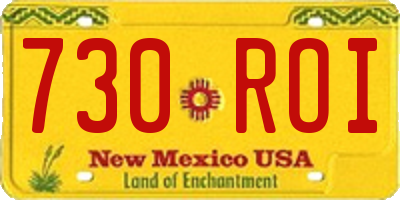 NM license plate 730ROI