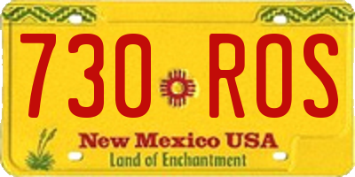 NM license plate 730ROS