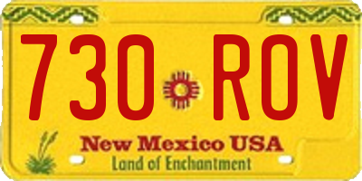 NM license plate 730ROV