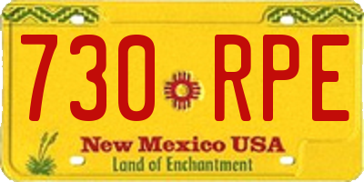 NM license plate 730RPE