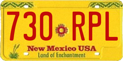 NM license plate 730RPL