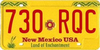 NM license plate 730RQC