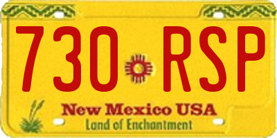 NM license plate 730RSP