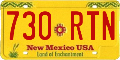 NM license plate 730RTN