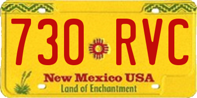 NM license plate 730RVC