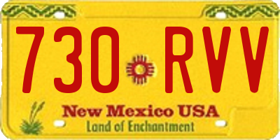 NM license plate 730RVV