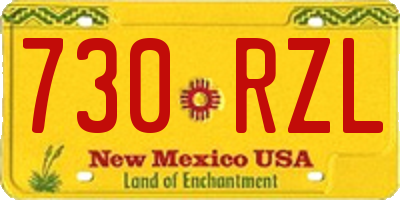 NM license plate 730RZL