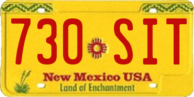 NM license plate 730SIT