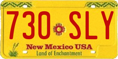 NM license plate 730SLY